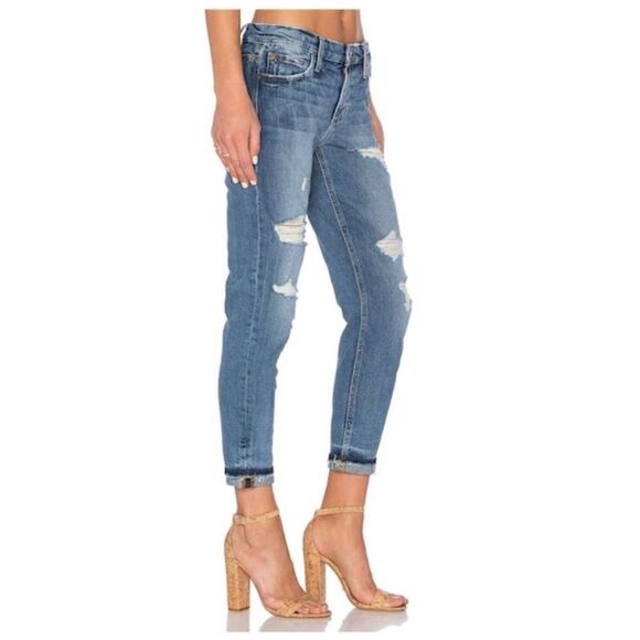 Joe's Jeans Slim Crop Distressed Raw Hem Mid-Rise | SZ 27 - Picture 1 of 16
